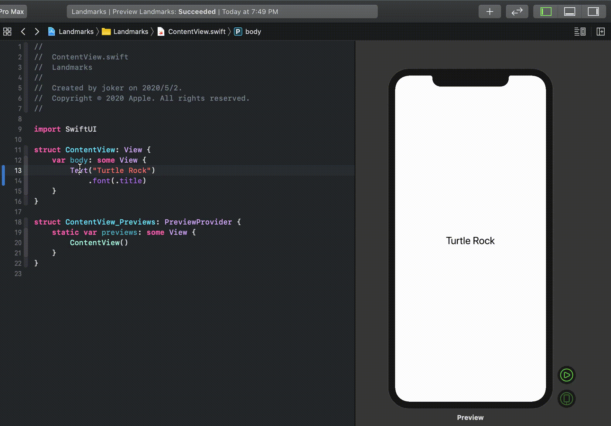 swiftui inspector add text view