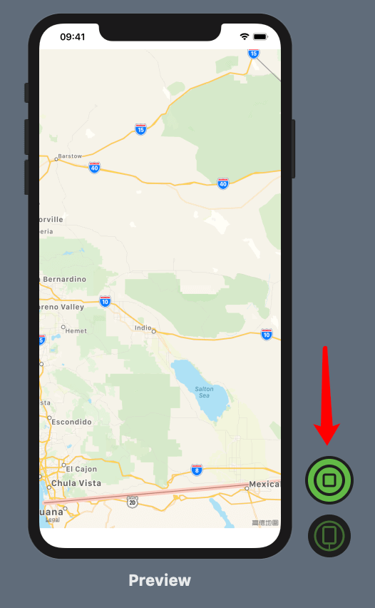 swiftui mkmapview live preview